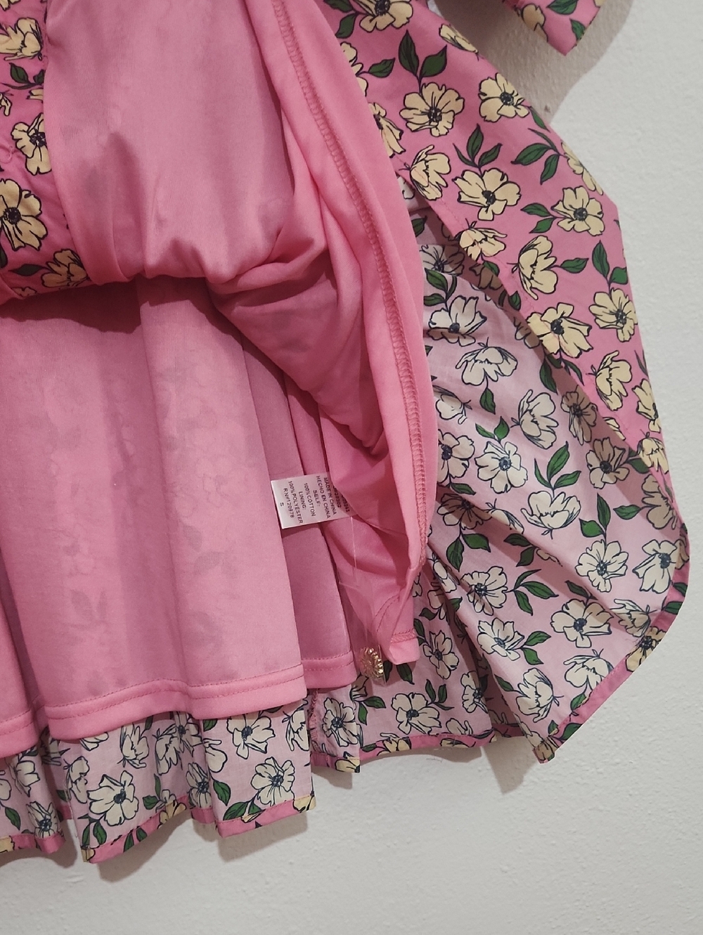 Entro Cottagecore Retro Prairie Coquette Coastal Floral Ruffle Hem Dress Size Sm - Picture 6 of 11